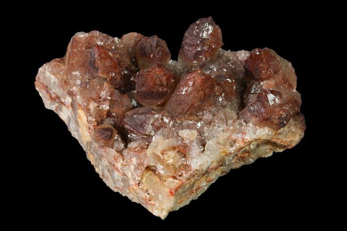 Natural, Red Quartz Crystal Cluster - Morocco #137452